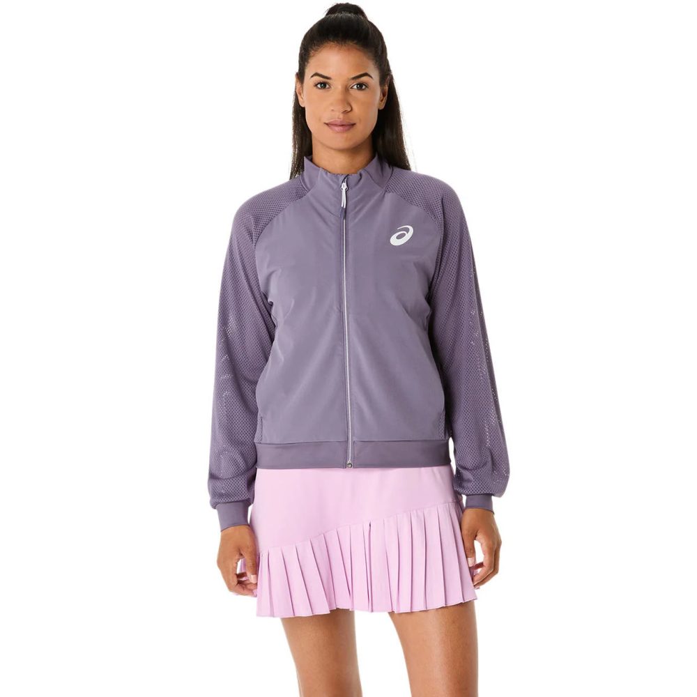 Asics Match Jacket Kadın Bordo Tenis Ceketi